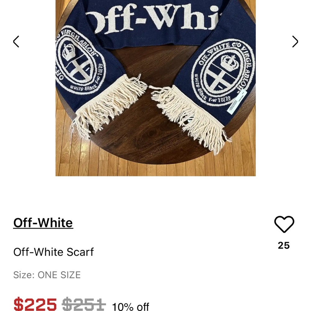 Off white bulky scarf